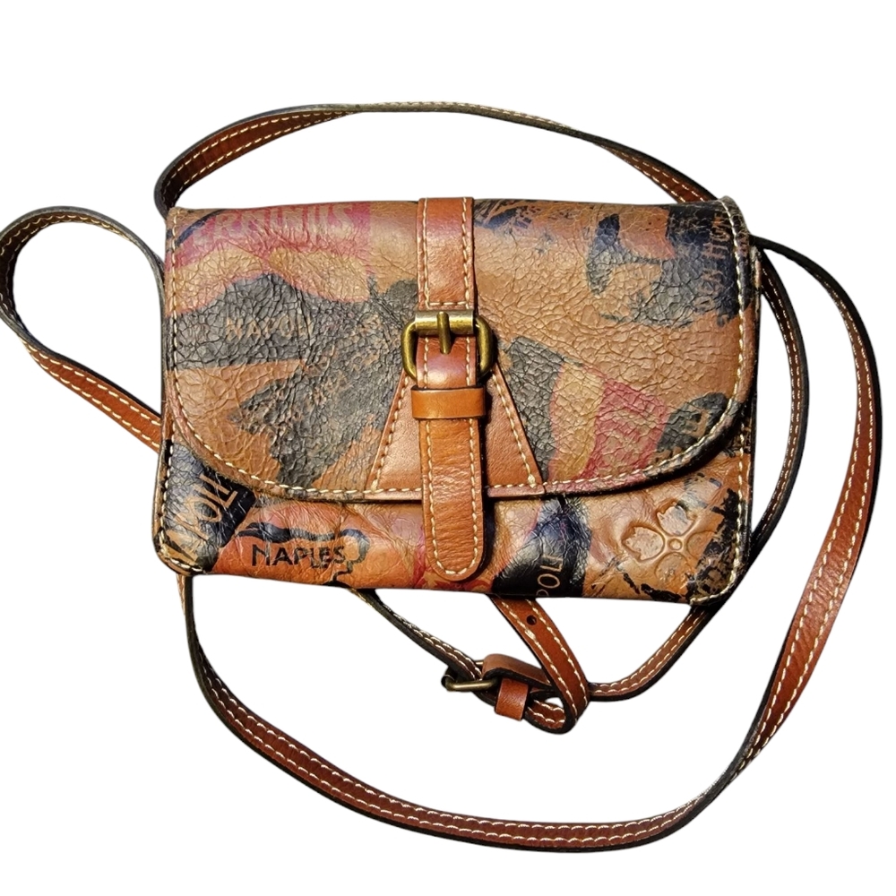 PATRICIA NASH Leather Crossbody Old World Traveler Napoli Wallet Organizer Bag